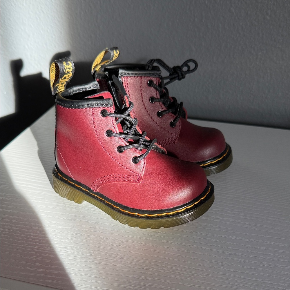 Dr. Martens Kids burgandy Red Boots